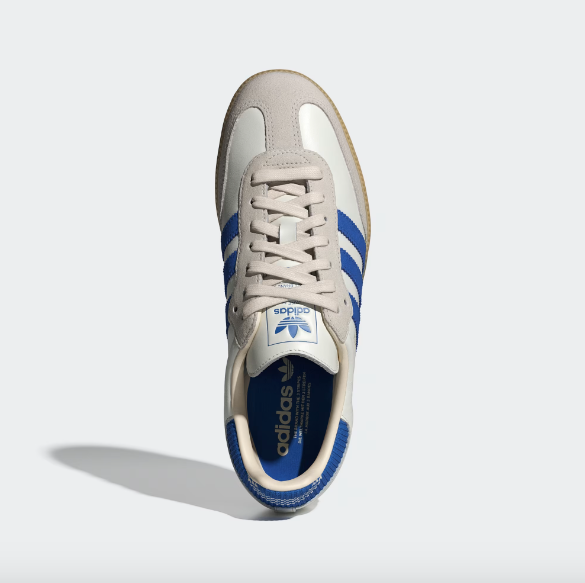 Adidas Samba OG - Cloud White / Blue / Gum - Stencil