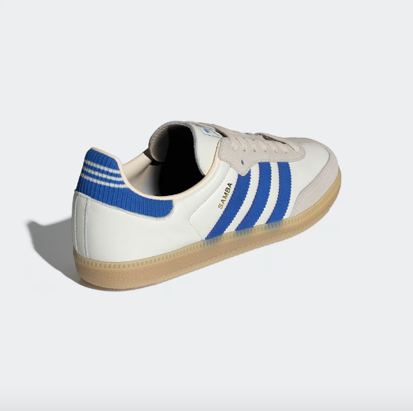 Adidas Samba OG - Cloud White / Blue / Gum - Stencil