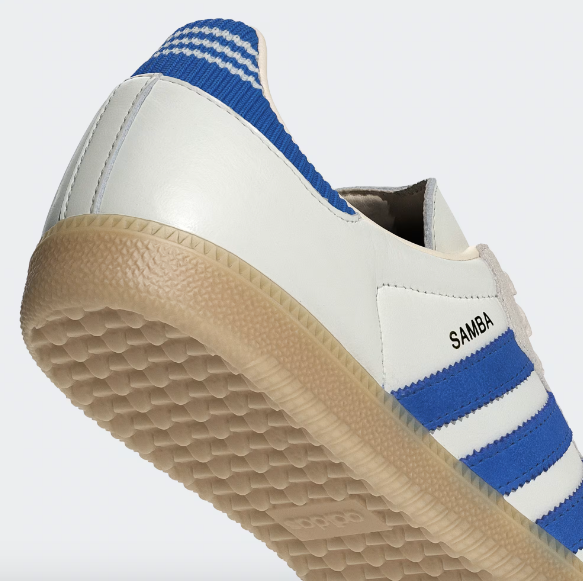 Adidas Samba OG - Cloud White / Blue / Gum - Stencil
