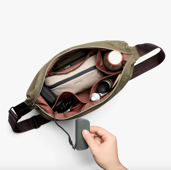 Bellroy Laneway Crescent Bag 7L - Sea Kelp - Stencil