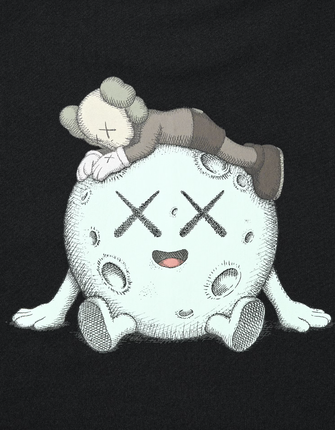 Uniqlo x Kaws Moon Universe UT Graphic T-Shirt - Black - Stencil