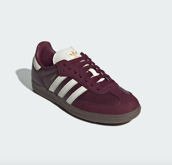 Adidas Women's Samba OG - Maroon / Off White / Gum - Stencil
