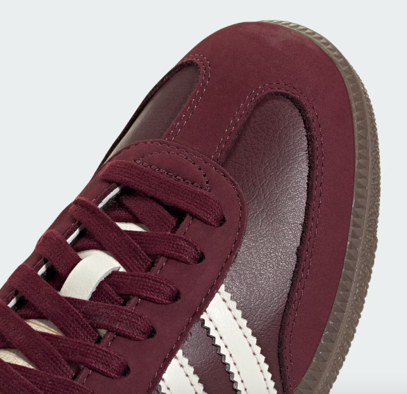 Adidas Women's Samba OG - Maroon / Off White / Gum - Stencil