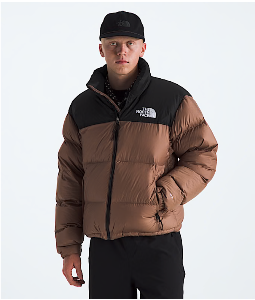 The North Face Men’s 1996 Retro Nuptse Jacket - Latte/TNF Black - Stencil