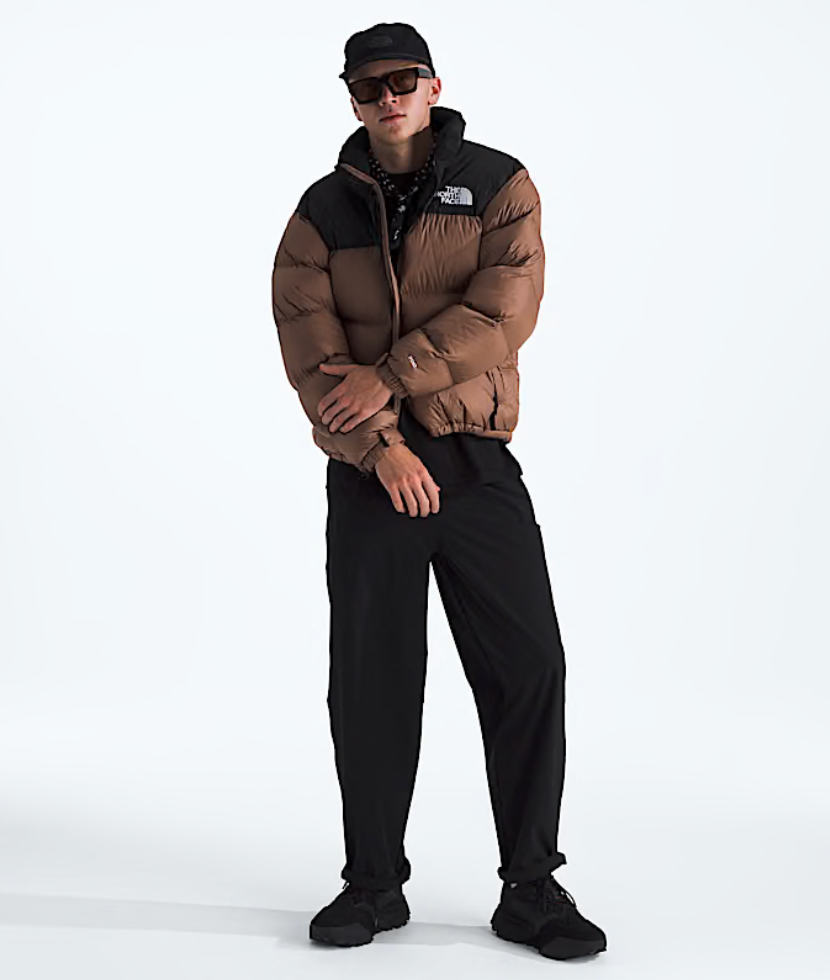 The North Face Men’s 1996 Retro Nuptse Jacket - Latte/TNF Black - Stencil