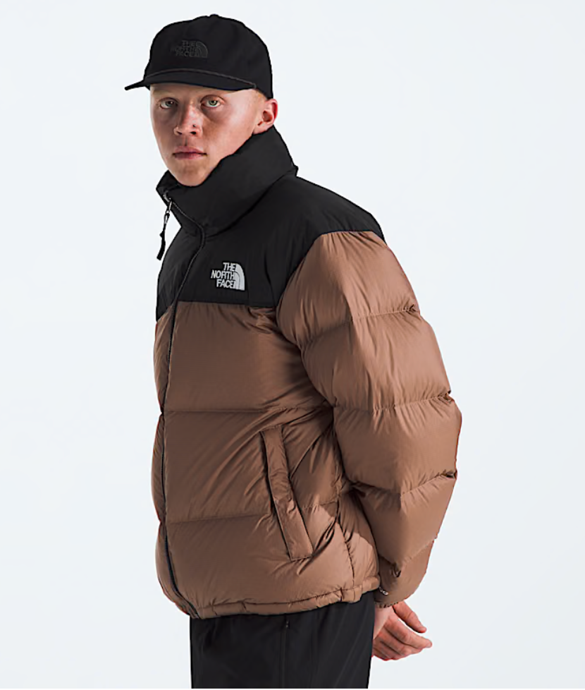 The North Face Men’s 1996 Retro Nuptse Jacket - Latte/TNF Black - Stencil