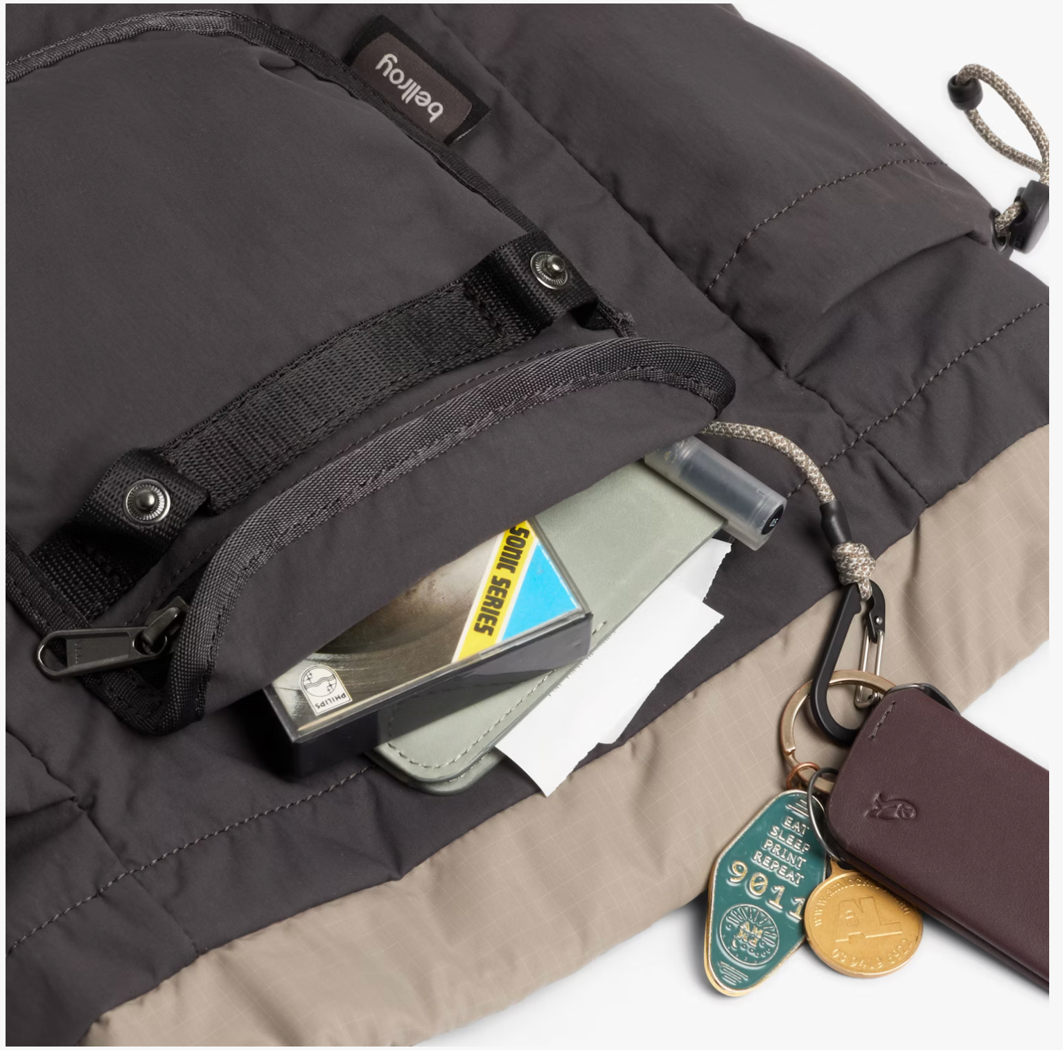 Bellroy Cinch Minipack - Charcoal - Stencil