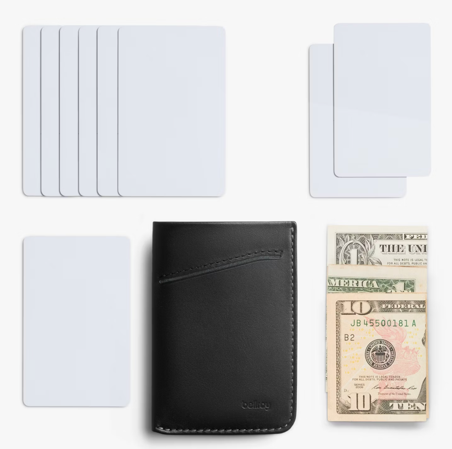 Bellroy Card Sleeve - Black - Stencil