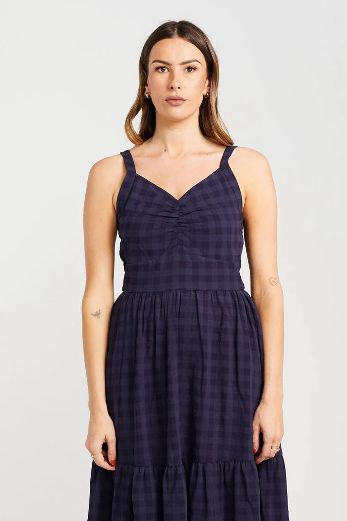 Thing Thing Sweet Ziggy Dress - Navy Check