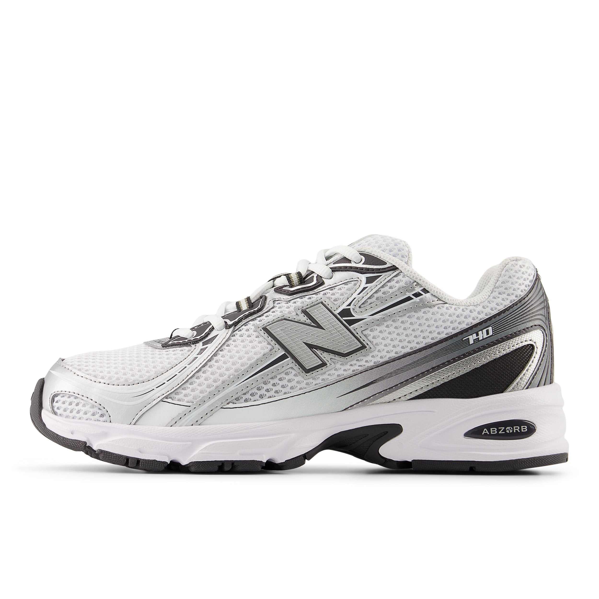 New Balance 740 White / Silver - Stencil