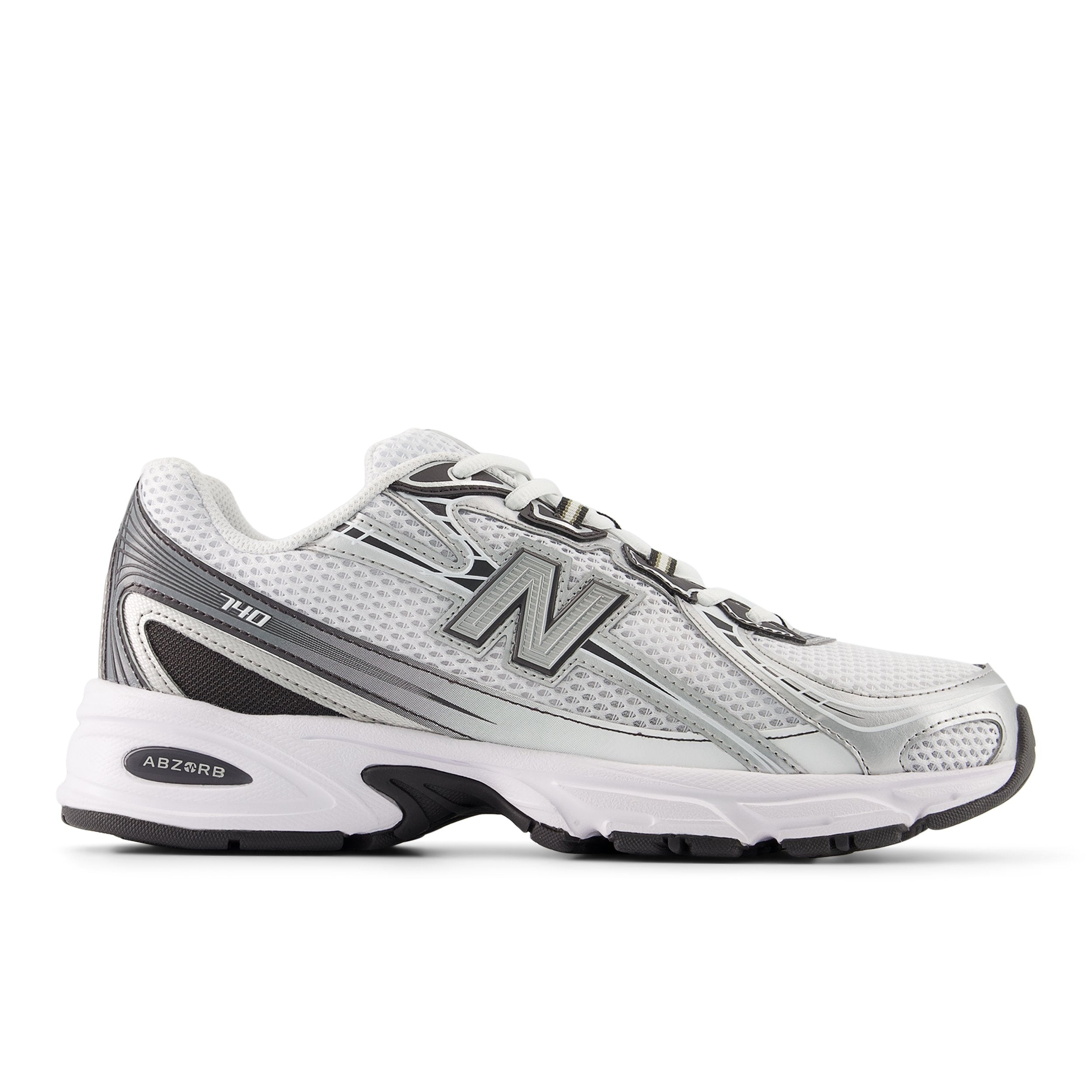 New Balance 740 White / Silver - Stencil