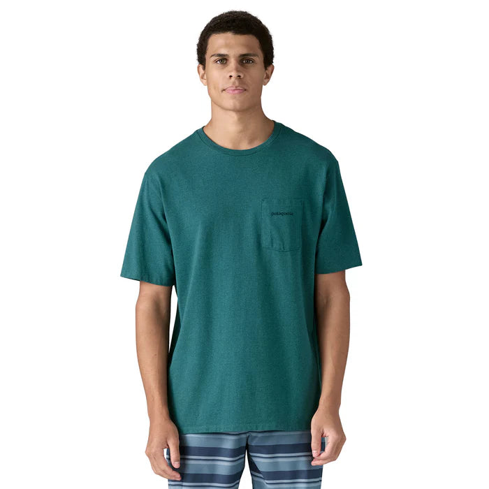 Patagonia Men's Boardshort Logo Pocket Responsibili-Tee - Wetland Blue