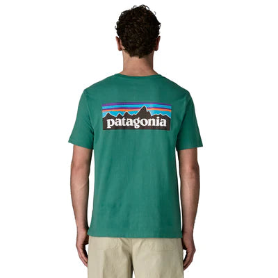 Patagonia Men's P-6 Logo T-Shirt - Gem Green - Stencil