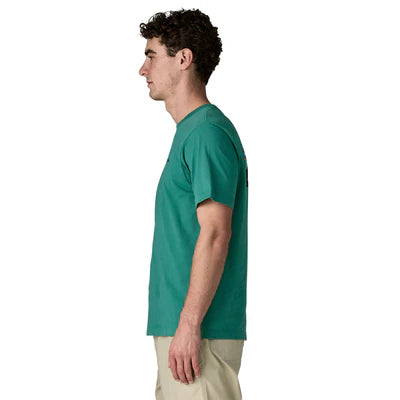 Patagonia Men's P-6 Logo T-Shirt - Gem Green - Stencil