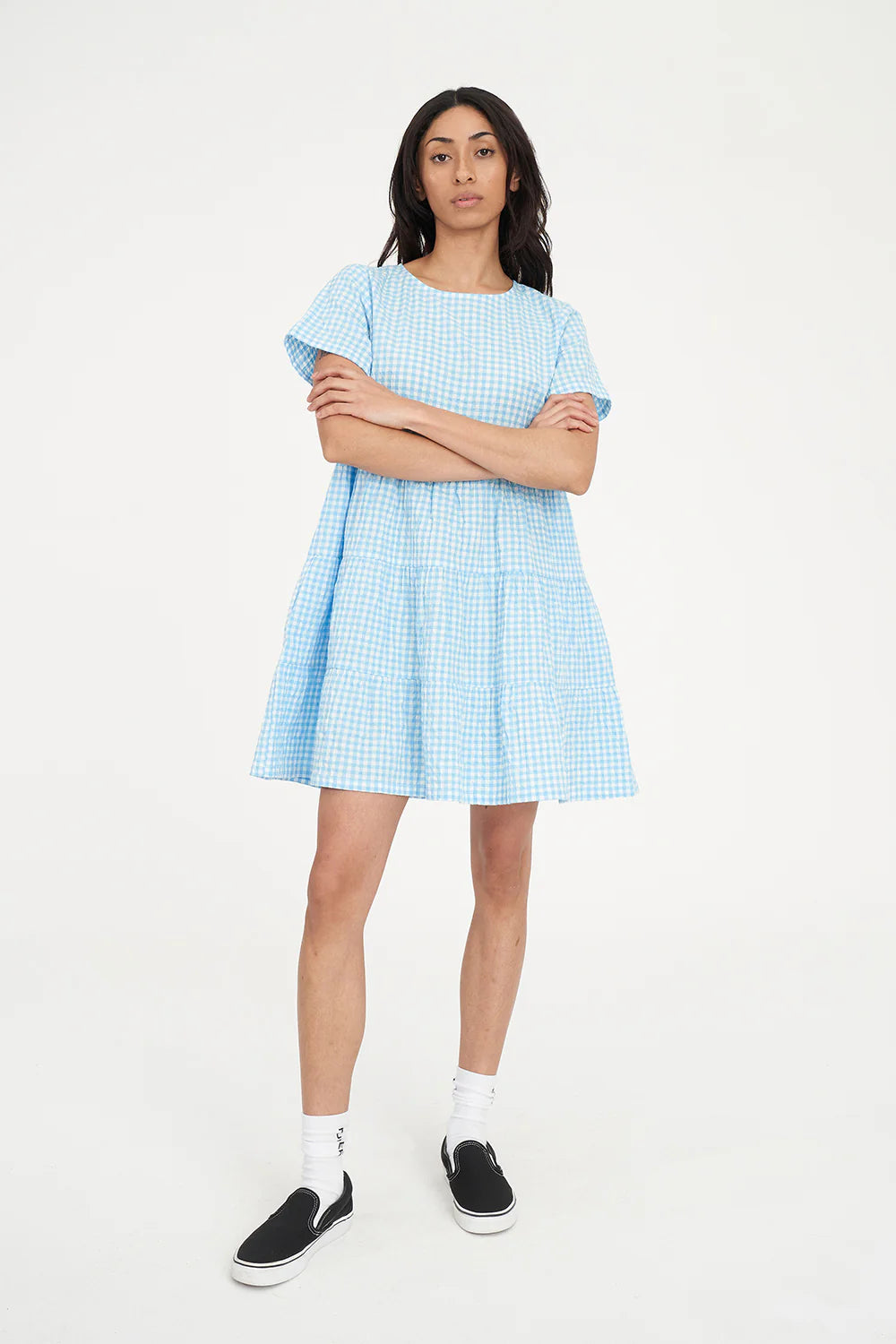 Huffer Catalina Milly Dress - Blue/Chalk - Stencil
