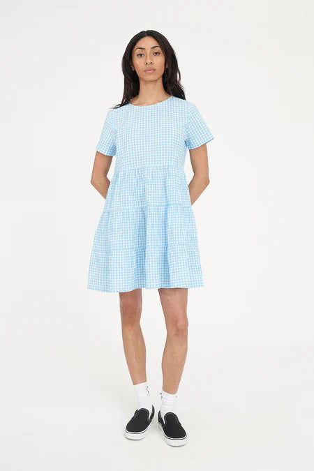 Huffer Catalina Milly Dress - Blue/Chalk - Stencil