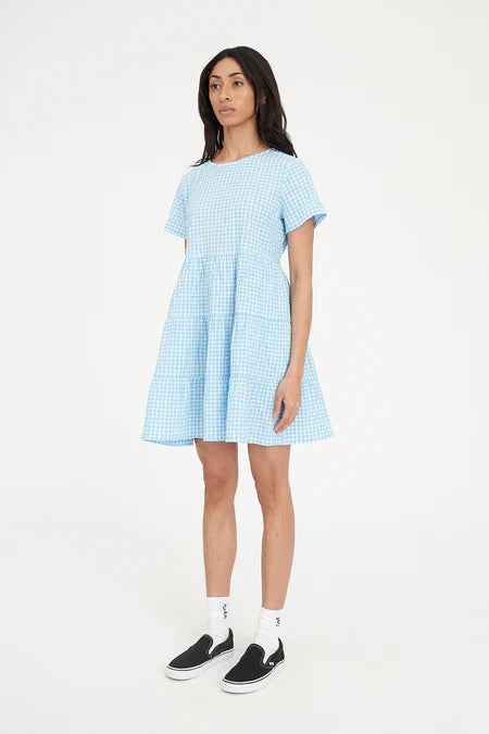 Huffer Catalina Milly Dress - Blue/Chalk - Stencil
