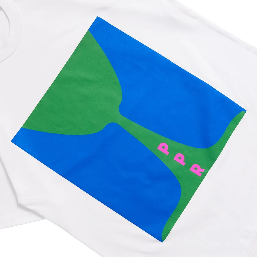 Paper Wine Tee - White - Stencil