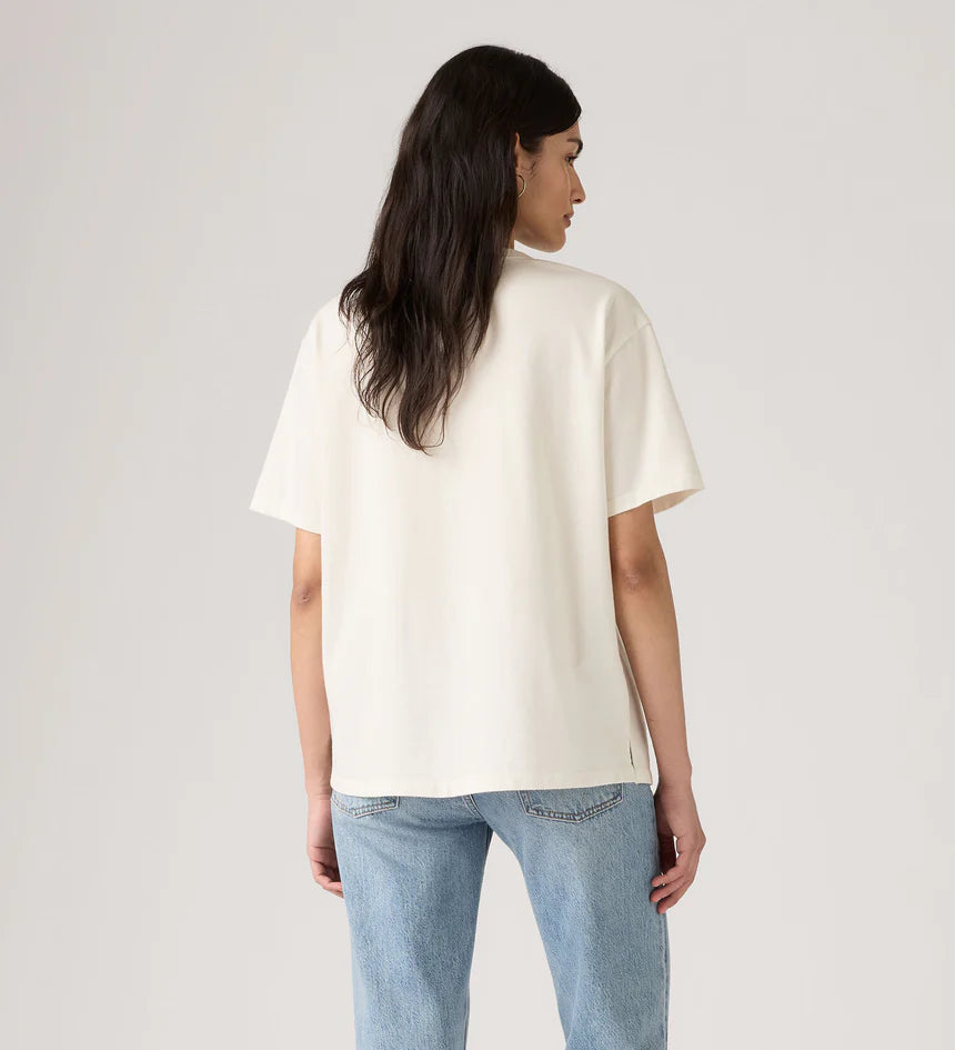 Levi's Women's Graphic Tabor T-Shirt - Cowboy Boot And Hat Egret - Stencil