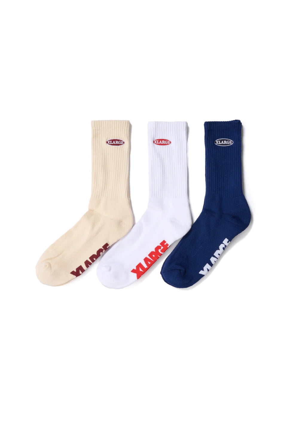 XLARGE Patch Socks 3 Pack - Multi