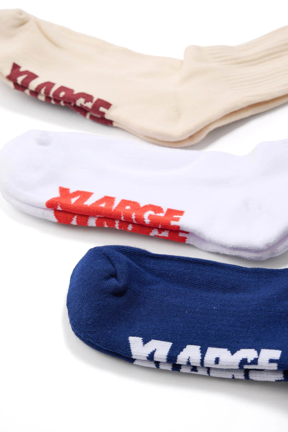 XLARGE Patch Socks 3 Pack - Multi