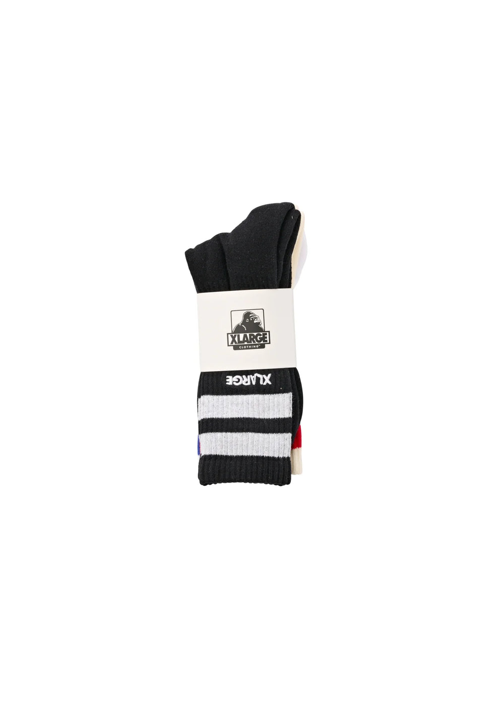 XLARGE Stripe Organic Socks 3 Pack - Multi