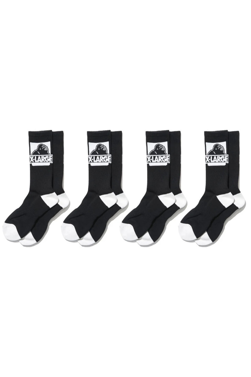 XLARGE Classic OG Socks 4 Pack - Black