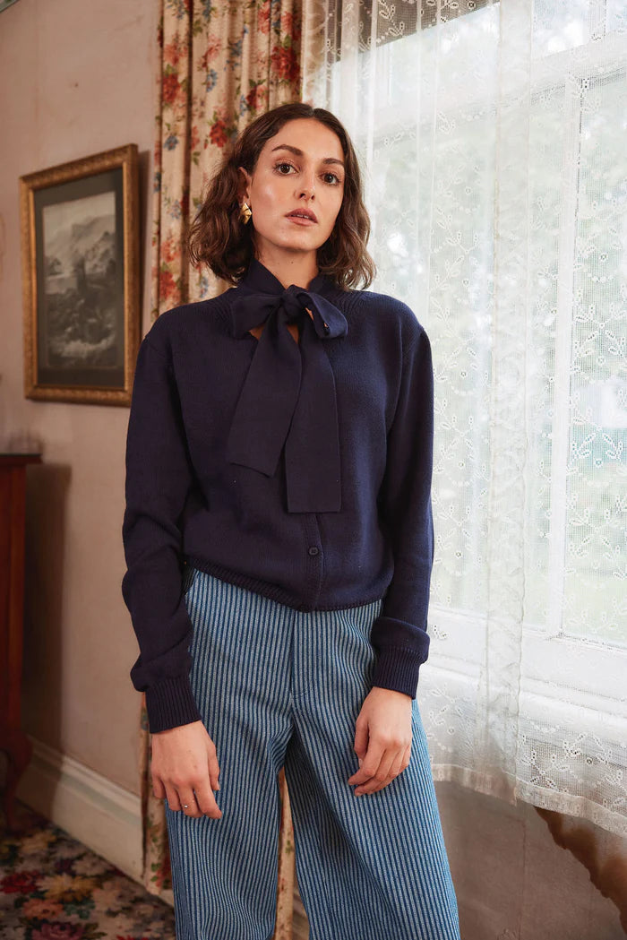 Thing Thing Serene Cardigan - Navy - Stencil