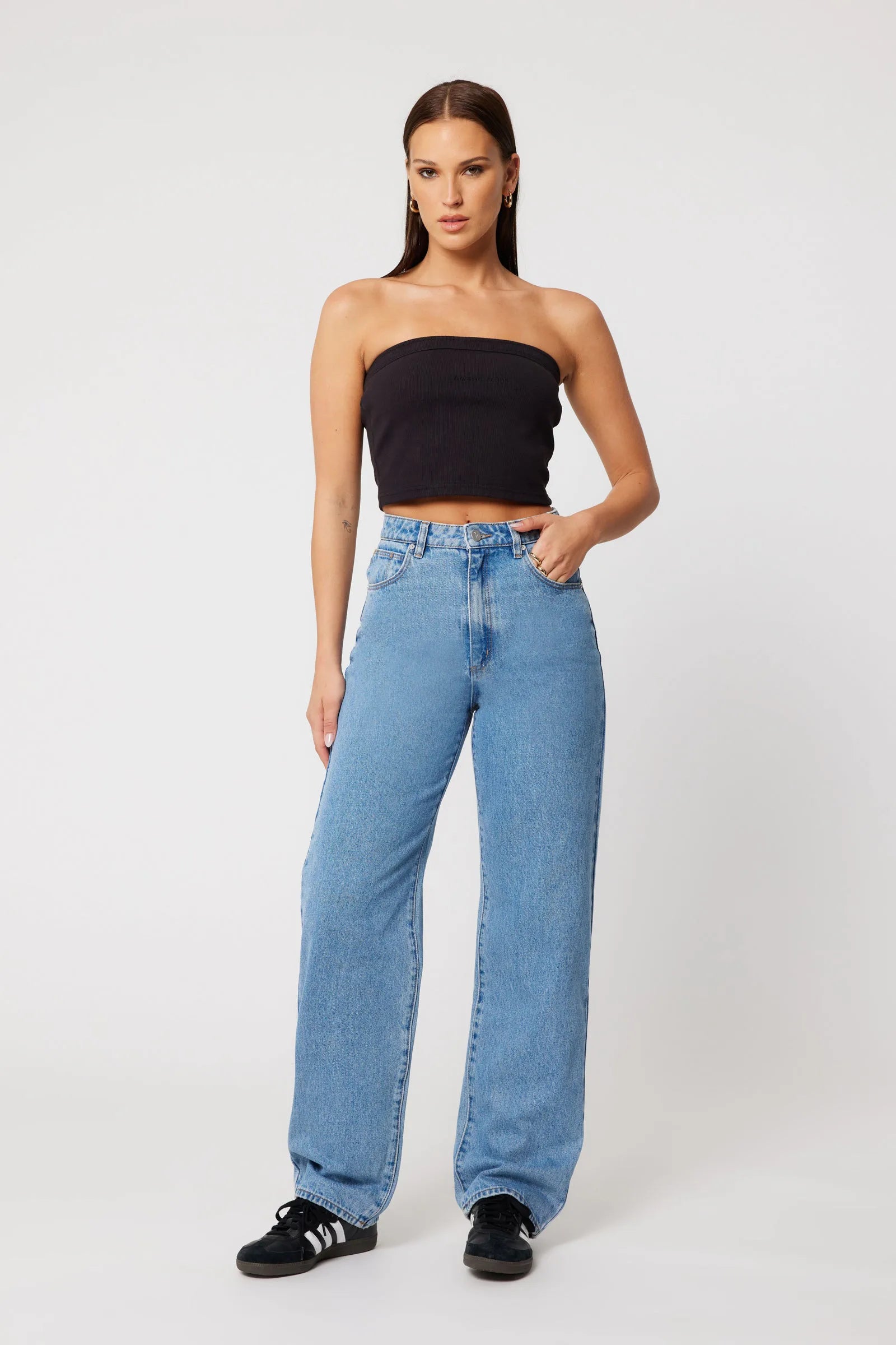 Abrand Carrie Jean Gigi - Mid Blue - Stencil