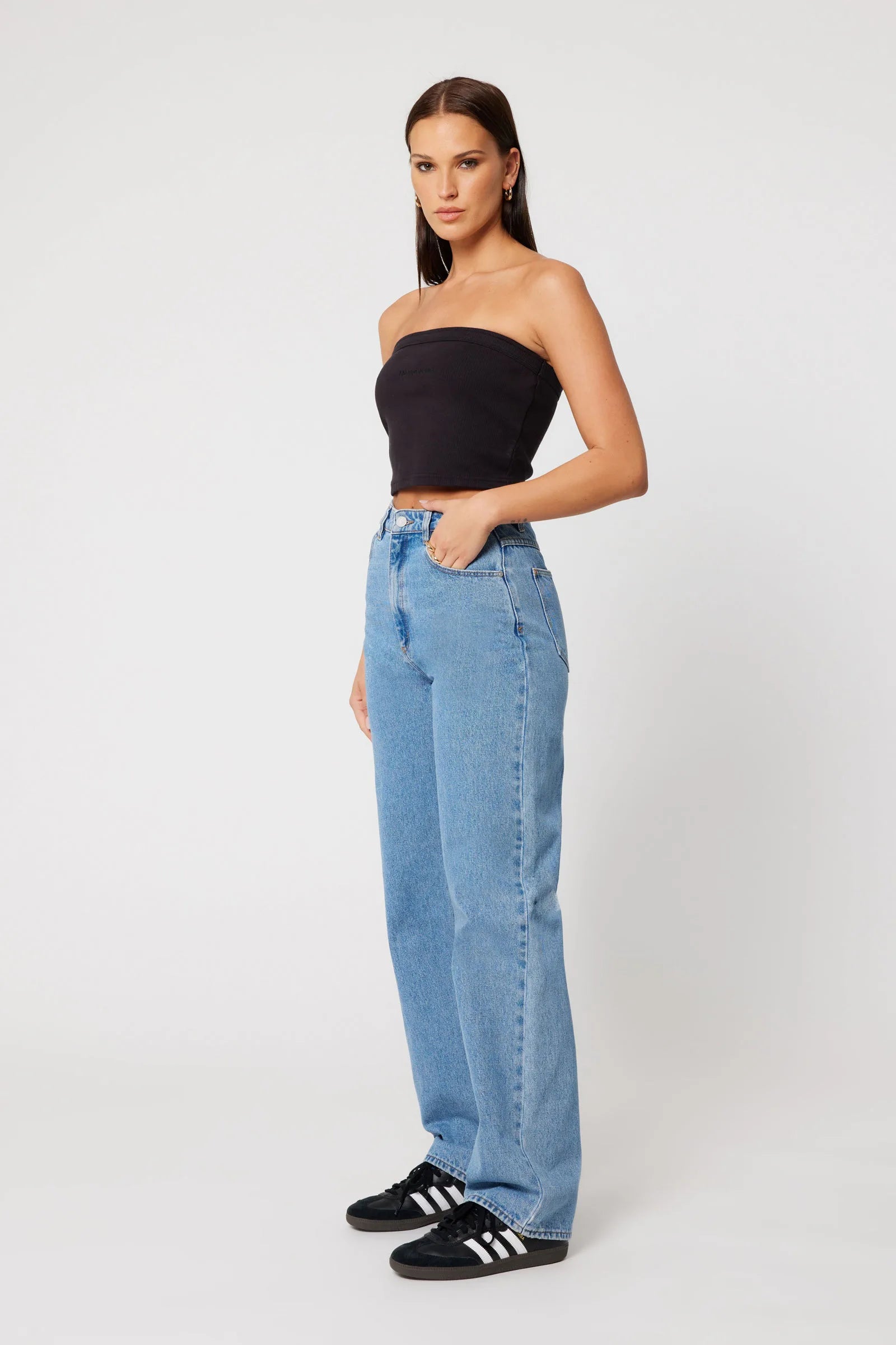 Abrand Carrie Jean Gigi - Mid Blue - Stencil