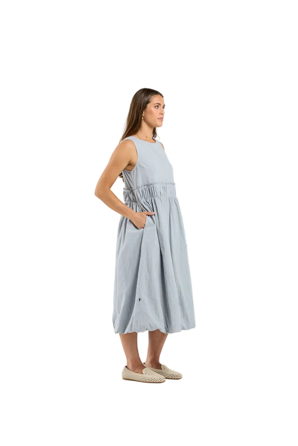 Thing Thing Tallulah Dress - Stonewash - Stencil