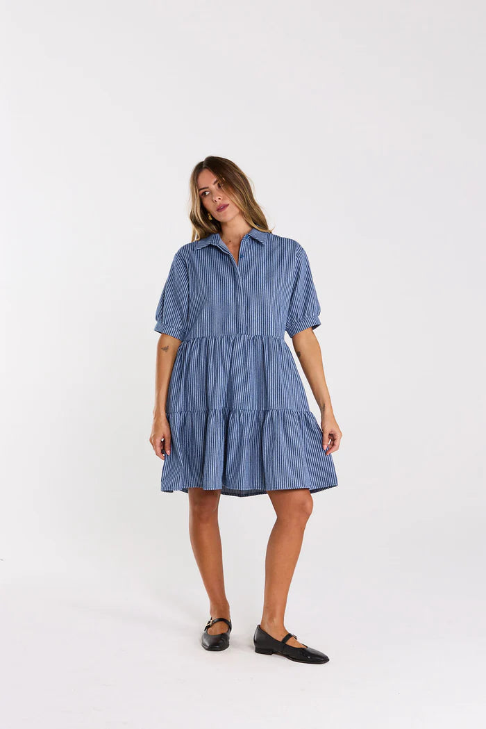 Thing Thing Nova Dress - Skyline Denim - Stencil