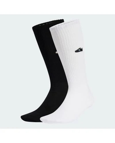 Adidas Samba Crew Socks 2 Pair - White / Black