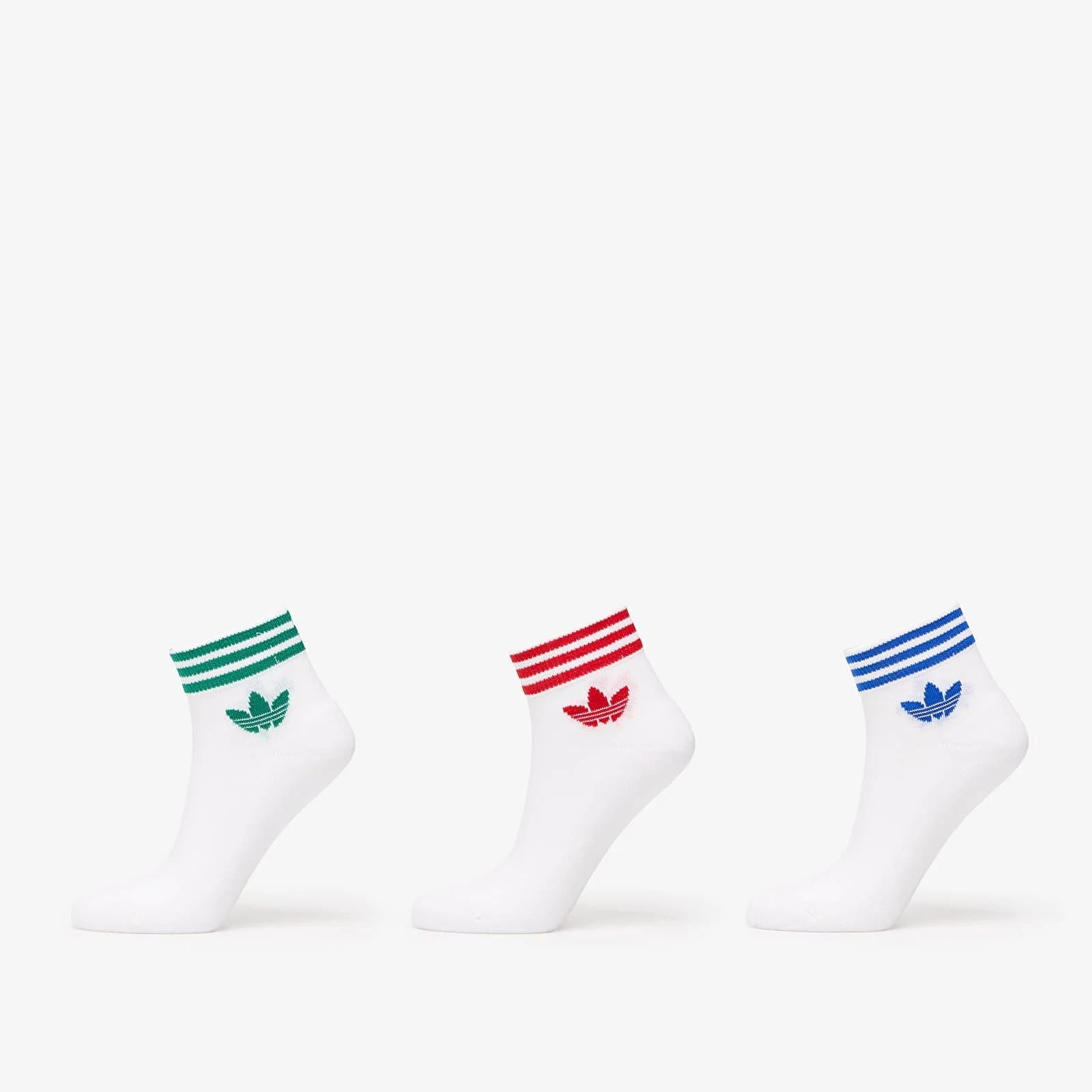 Adidas Island Club Trefoil Ankle Socks 3 Pairs - Multi - Stencil