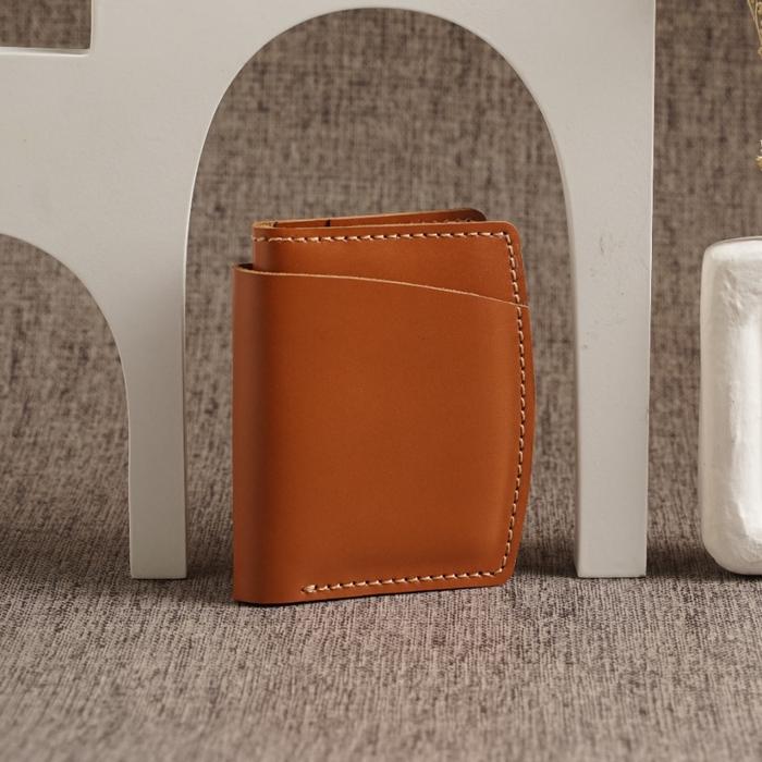 Philo Goods Bifold Wallet with outer Pocket - Tan