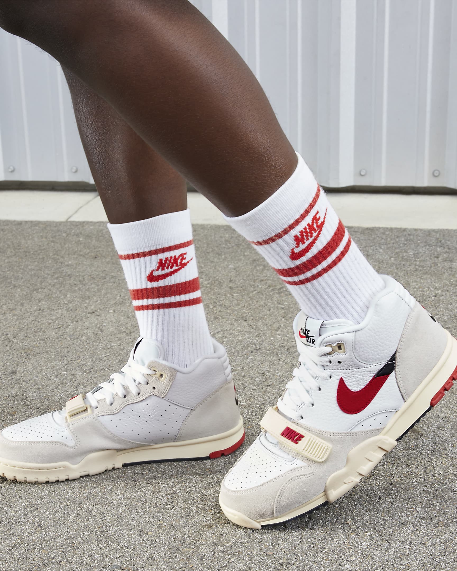 Nike Air Trainer 1 - White / Black / Coconut Milk / University Red