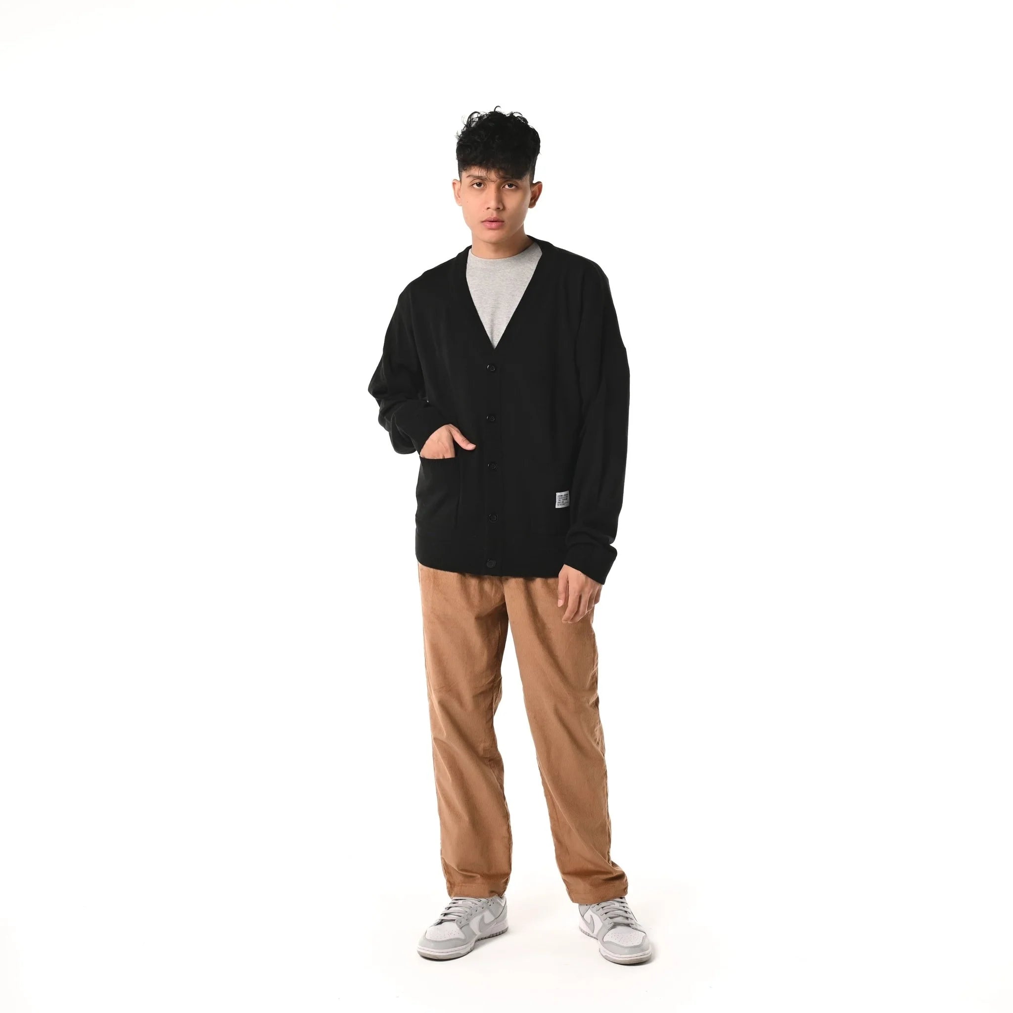 Cosmic Alfon Cardigan - Black - Stencil