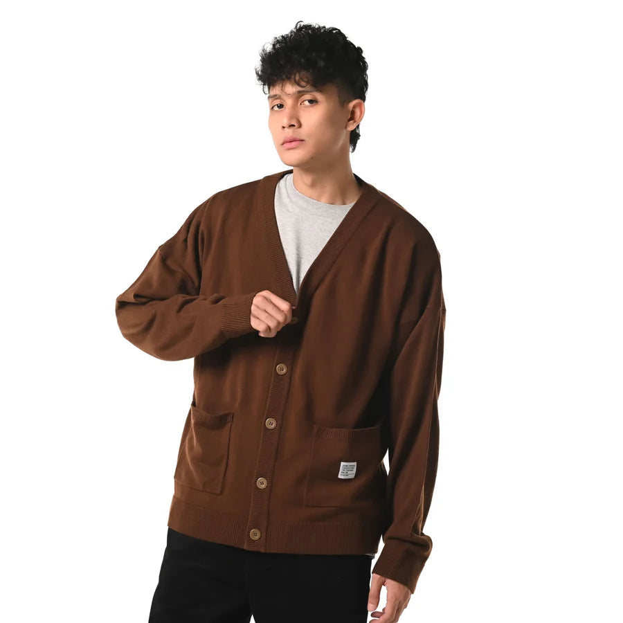 Cosmic Alfon Cardigan - Brown - Stencil