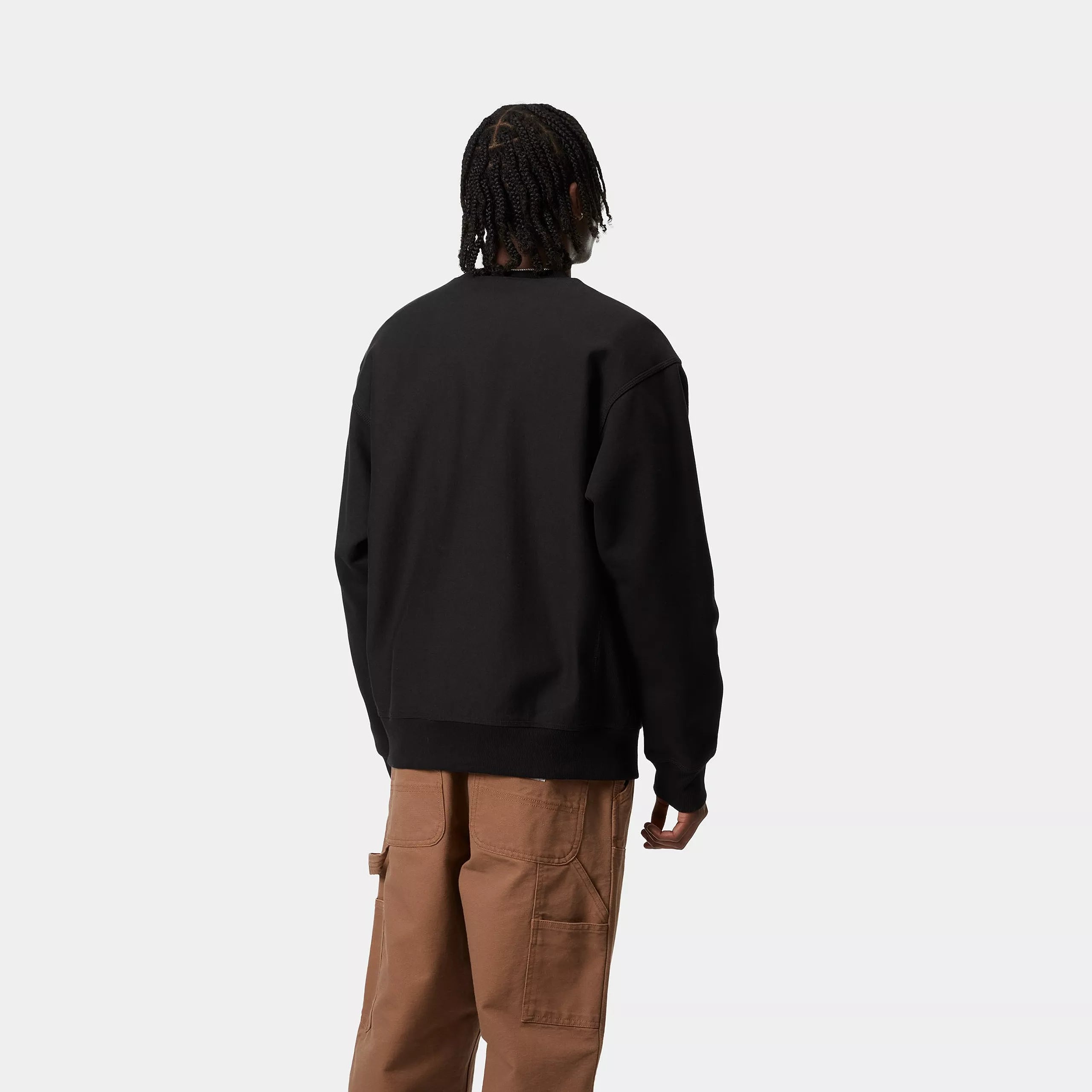 Carhartt American Script Sweatshirt - Black - Stencil