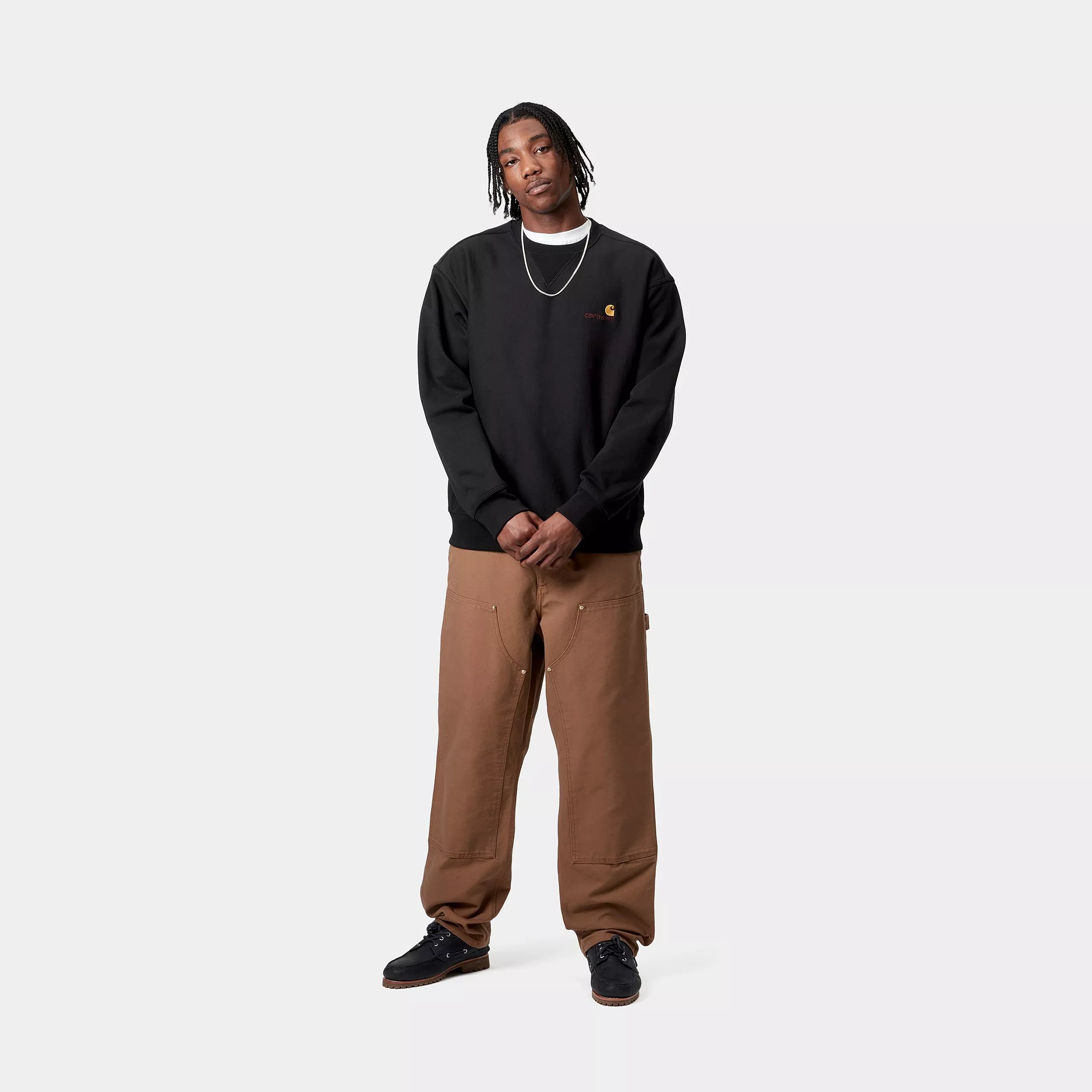 Carhartt American Script Sweatshirt - Black - Stencil