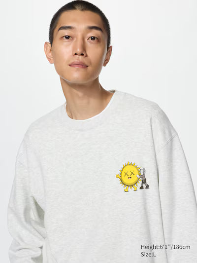 Uniqlo x Kaws Sun Universe Sweatshirt - Light Grey