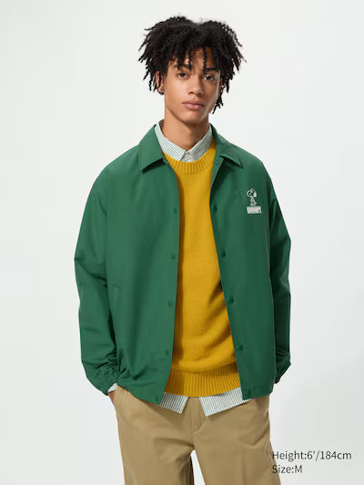Uniqlo Peanuts Coach Jacket - 55 Green