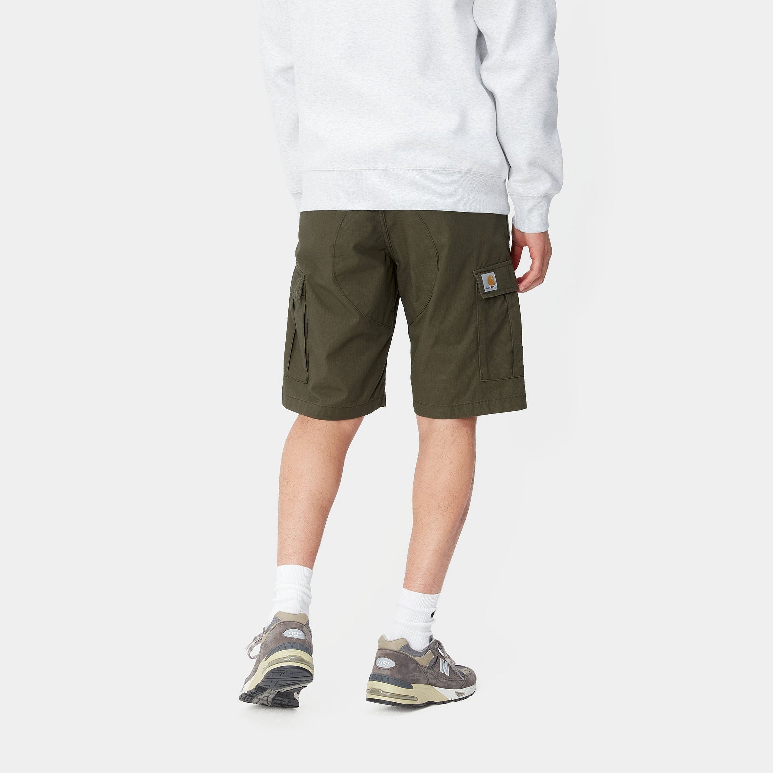 Carhartt Aviation Shorts - Cypress Rinsed - Stencil
