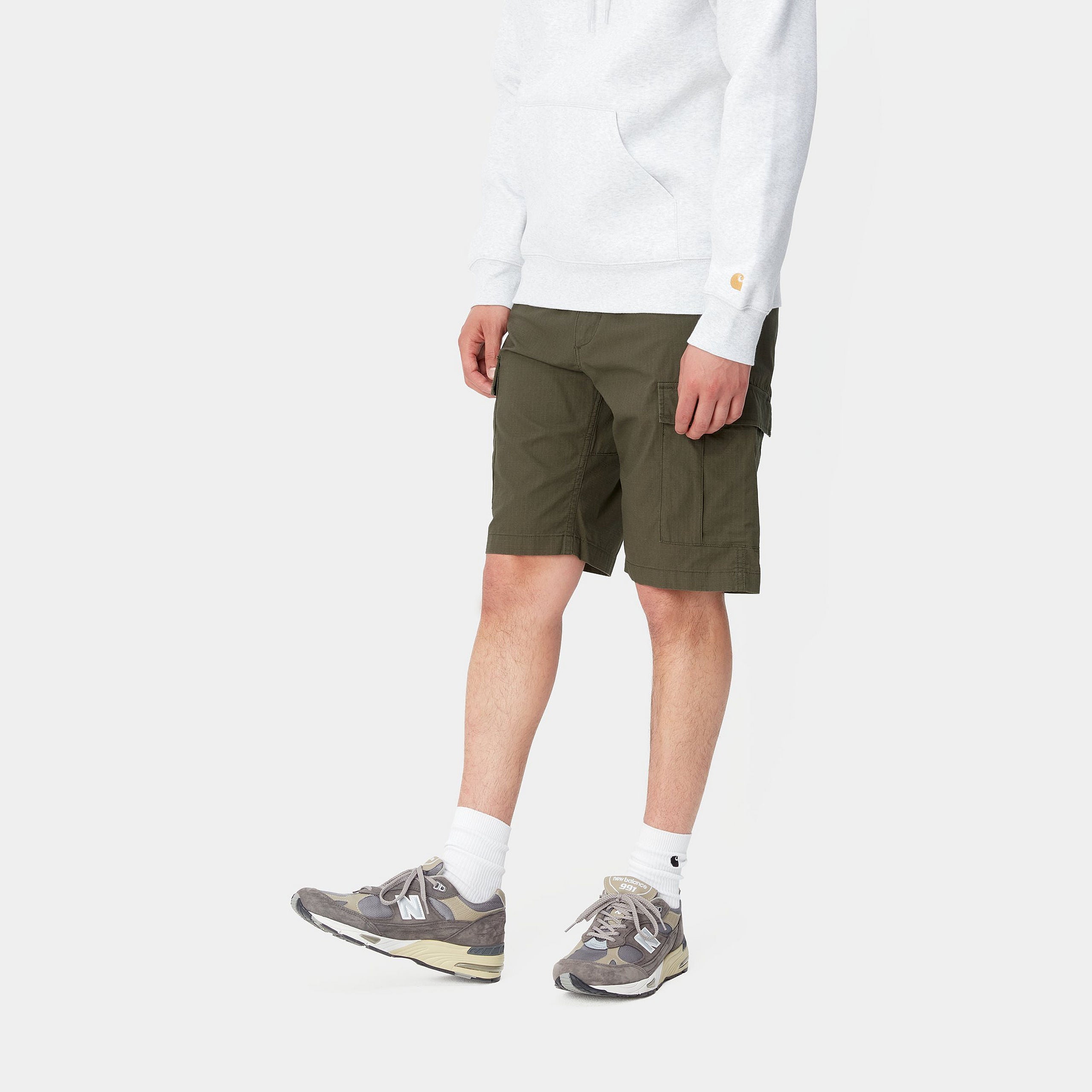 Carhartt Aviation Shorts - Cypress Rinsed - Stencil