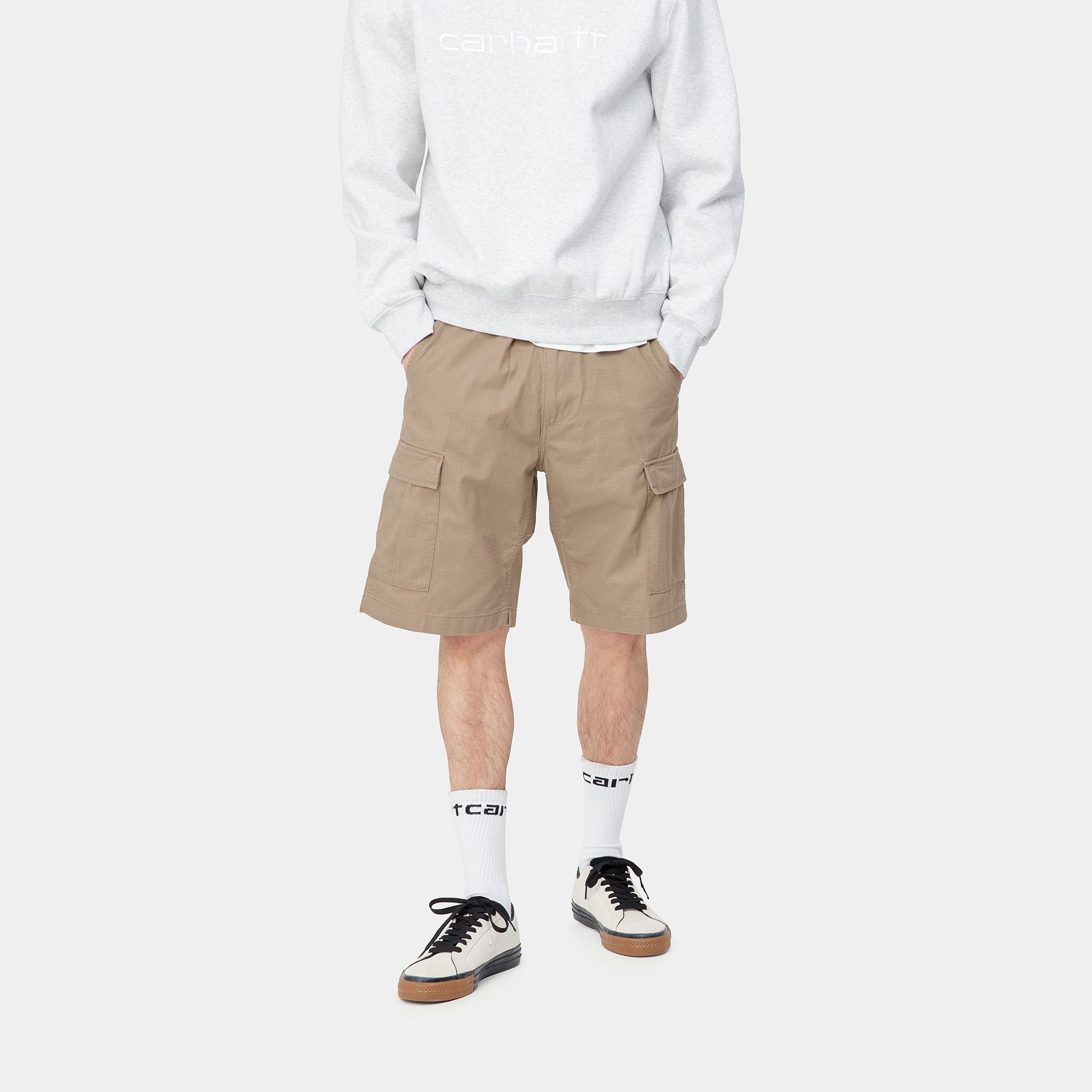 Carhartt Aviation Shorts - Leather rinsed - Stencil