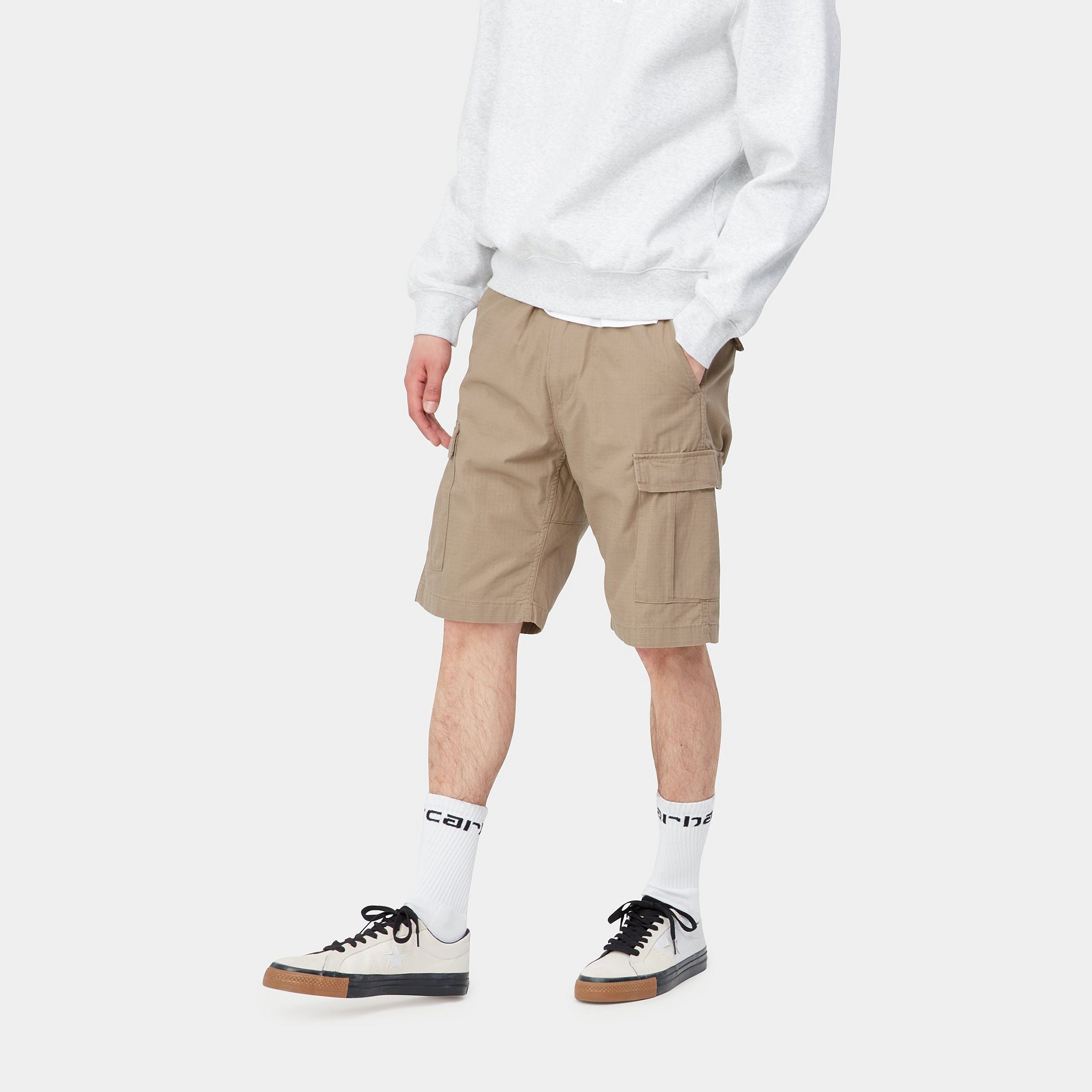 Carhartt Aviation Shorts - Leather rinsed - Stencil