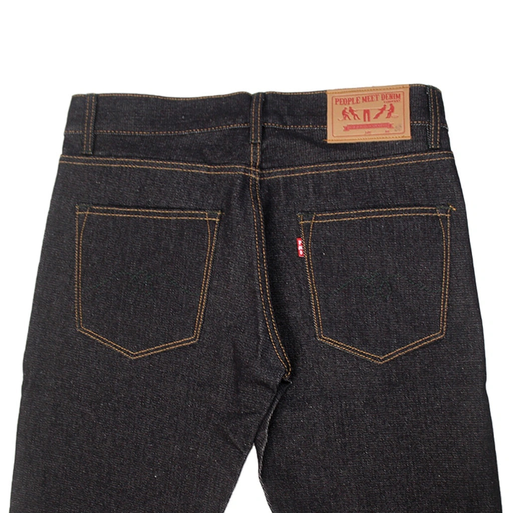 PMD & Co Gorilla 14oz Black Indigo Denim Selvedge Accent Slim Fit - Stencil