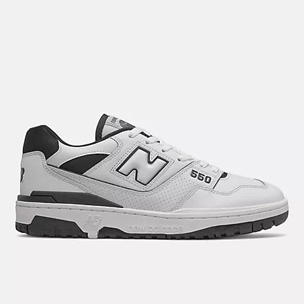 New Balance 550 White with Black - Stencil
