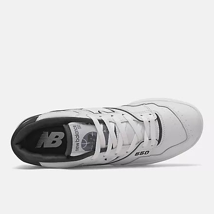 New Balance 550 White with Black - Stencil
