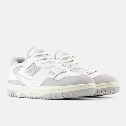 New Balance 550 White with raincloud and reflection - Stencil